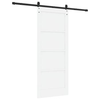 Schiebetür mit Montageset Weiß 83x202 cm Massivholzkiefer, Innentür 'ORKDAL'Weiß 83x202x4 cm Massivholzkiefer
