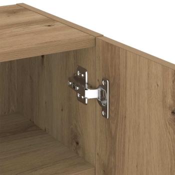 TV Schrank mit LED Lichtern Artisan Eiche 40,5x30x102 cm, TV Wandschränke mit LED Lichtern 2 Stück Artisan Eiche 80x30x30 cm