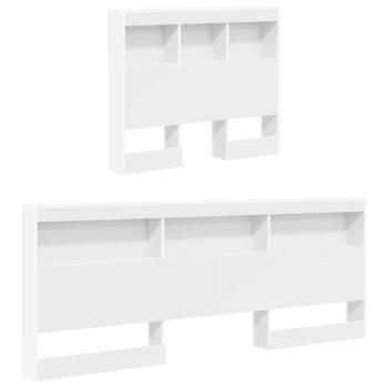 Bücherregal Bett Weiß 90x200 cm aus stranggepresstem Holz