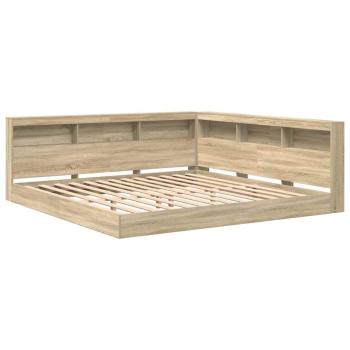 Bücherregalbett Sonoma Eiche 180x200 cm Spanplatte