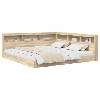 Bücherregalbett Sonoma Eiche 180x200 cm Spanplatte