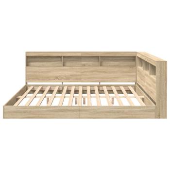Bücherregalbett Sonoma Eiche 180x200 cm Spanplatte