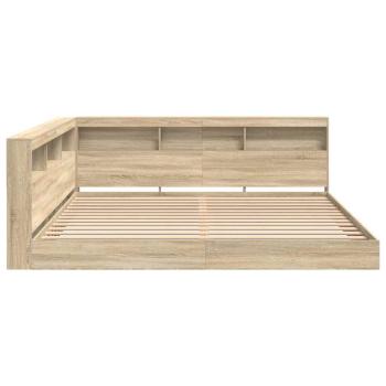 Bücherregalbett Sonoma Eiche 180x200 cm Spanplatte