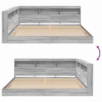 Regalbett Grau Sonoma 180x200 cm Holzwerkstoff