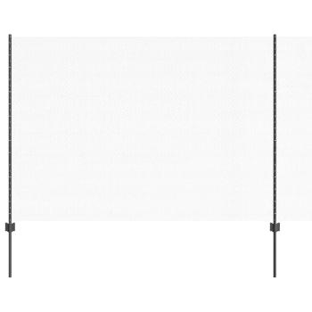 Zaunpfosten 22 Stk U-Kanal Grau 160 cm Stahl, Sechseckzaun Grau 1,6x25 m Stahl