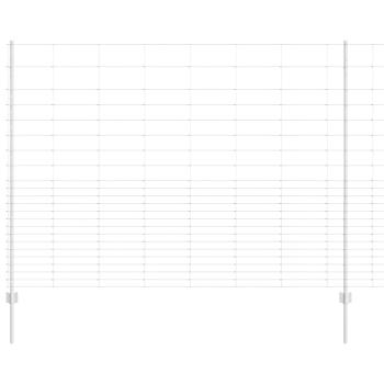 Zaunpfosten 22 Stück U-Profil 160 cm feuerverzinkter Stahl, Feldzaun 1,6x25 m feuerverzinkter Stahl
