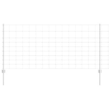 Zaunpfosten 22 Stück U-Kanal 100 cm Verzinkter Stahl, Feldzaun 1x50 m Verzinkter Stahl