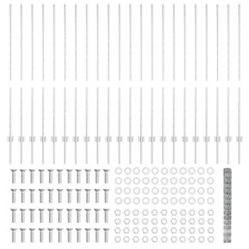 Zaunpfosten 22 Stk U-Kanal 140 cm Verzinkter Stahl, Feldzaun 1,4x50 m Verzinkter Stahl