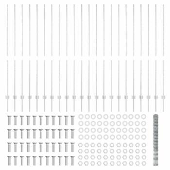 Zaunpfosten 22 Stück U-Profil 160 cm verzinkter Stahl, Feldzaun 1.6x50 m verzinkter Stahl