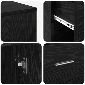 Eckschreibtisch Schwarz Eiche 102x88x75 cm Holzwerkstoff