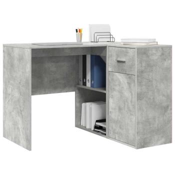 Eckschreibtisch Beton Grau 102x88x75 cm Holzwerkstoff