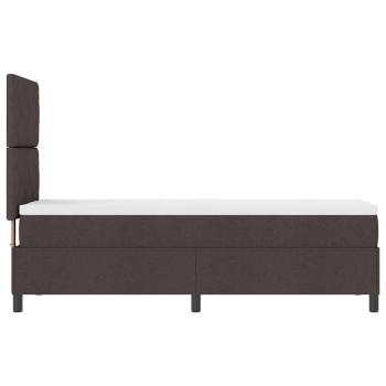 Boxspringbett mit Matratze Dunkelbraun 80x200 cm Stoff