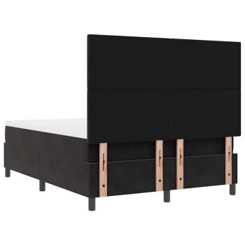 Boxspringbett mit Matratze Schwarz 140x190 cm Samt