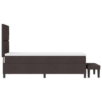Boxspringbett mit Matratze & Bank Dunkelbraun 80x200 cm Stoff