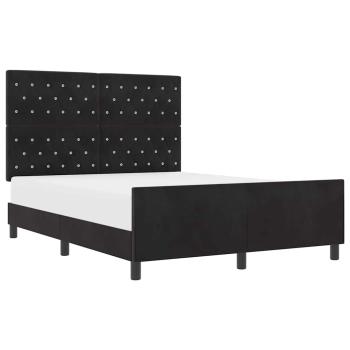 Bettgestell Schwarz 140x190 cm Samt