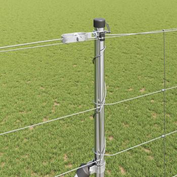Schweißdrahtzaun mit Spikes 50 x 1,5 m Verzinkter Stahl Silber