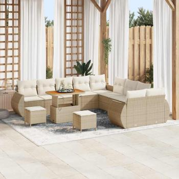 ARDEBO.de - Garten-Sofa-Set 13 stk. 13-Sitzanzahl Beige und Creme