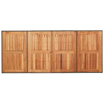 9-teilige Garten Essgruppe Schwarz Poly-Rattan, Stapelbare Gartenstühle mit Kissen - 2-teiliges Set aus schwarzem Poly-Rattan