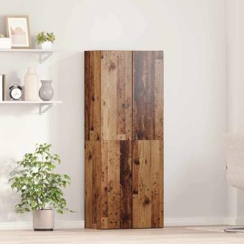 ARDEBO.de - Aktenschrank Set aus 2 Altholz Massiv recyceltes Holz