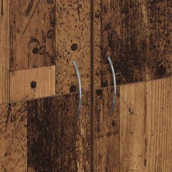 Aktenschrank Set aus 2 Altholz Massiv recyceltes Holz
