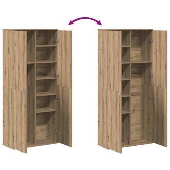 Highboard Artisan Oak 80x35x180 cm Sperrholz