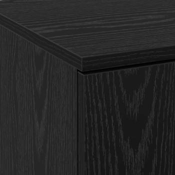 ARDEBO.de - Highboard Schwarz-Eiche 70x35x180 cm Holzwerkstoff