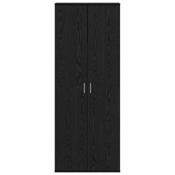 Highboard Schwarz-Eiche 70x35x180 cm Holzwerkstoff