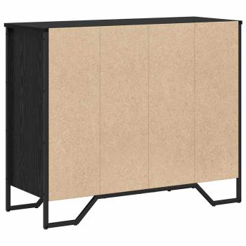 Kommode Schwarz-Eiche 91x35,5x74,5 cm Holzwerkstoff