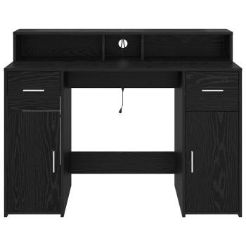 Schreibtisch Schwarz Eiche 120x55x91 cm Ingenieurholz