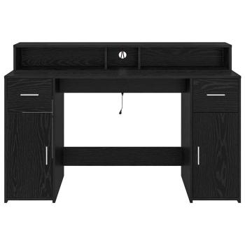 Schreibtisch Schwarze Eiche 140x55x91 cm Holzwerkstoff