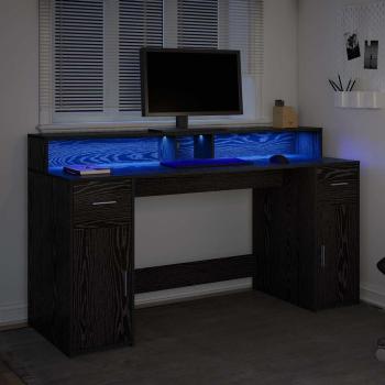 Schreibtisch Schwarz Eiche 160x55x91 cm Holzwerkstoff