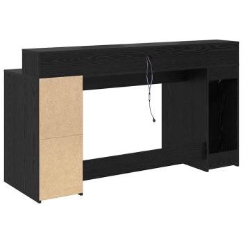 Schreibtisch Schwarz Eiche 160x55x91 cm Holzwerkstoff
