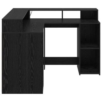 Schreibtisch Schwarz-Eiche 130x130x91 cm Holzwerkstoff