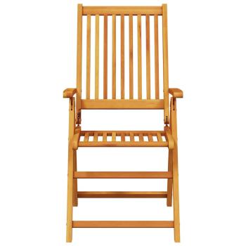 3-teiliges Garten-Esszimmer Set aus massivem Akazienholz, klappbar