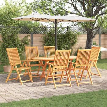 ARDEBO.de - 7-tlg. Garten-Essgruppe Massivholz Akazie