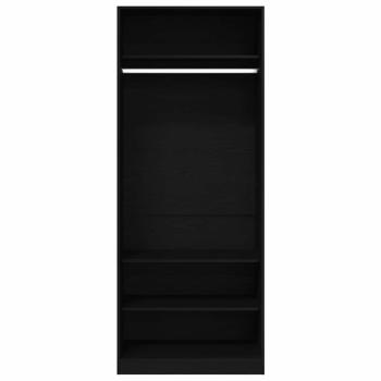 Kleiderschrank Schwarz-Eiche Set von 2 Schwarz Eiche Holzwerkstoff
