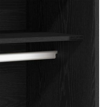 Kleiderschrank Schwarz-Eiche Set von 2 Schwarz Eiche Holzwerkstoff