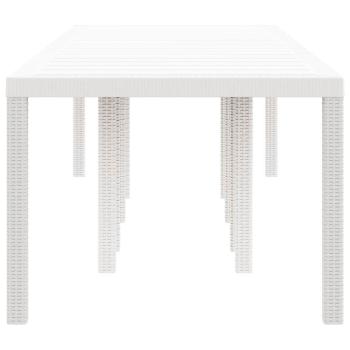 Gartentisch Weiß 300x100x73 cm Poly Rattan, Gartentisch Weiß 150x100x73 cm Poly Rattan