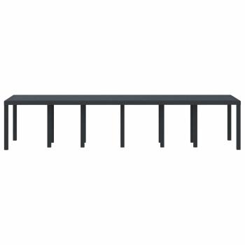 Gartentisch Anthrazit 350x100x73 cm Poly Rattan, Gartentisch Anthrazit 200x100x73 cm Poly Rattan, Gartentisch Anthrazit 150x100x73 cm Poly Rattan