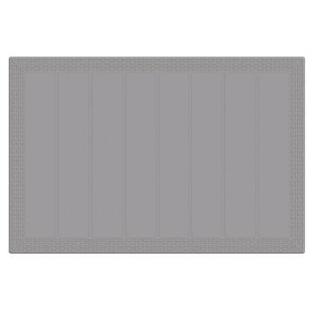 5-teiliges Garten Esstischset Hellgrau Poly Rattan