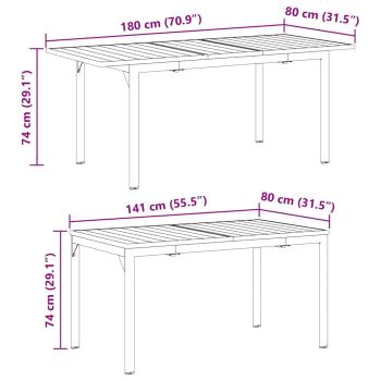 Garten Essgruppe 7 pcs Braun Poly-Rattan