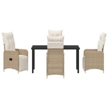 Garten Essgruppe 5 pcs Beige Poly-Rattan