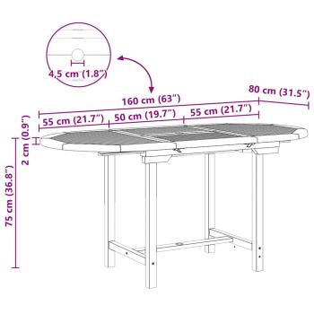 7-teiliges Garten Esszimmer Set Massivholz Teak, stapelbarer Gartenstuhl 2 Stück Massivholz Teak, stapelbarer Gartenstuhl 4 Stück Massivholz Teak