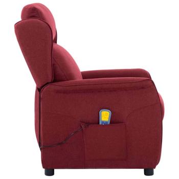 Massagesessel Weinrot Stoff