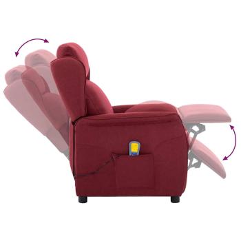 Massagesessel Weinrot Stoff