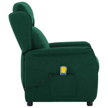 Massagesessel Dunkelgrün Stoff
