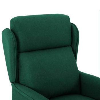 Massagesessel Dunkelgrün Stoff