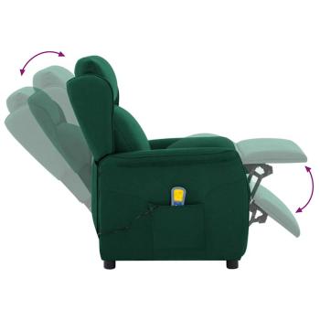 Massagesessel Dunkelgrün Stoff