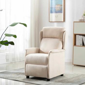 Massagesessel Creme Stoff