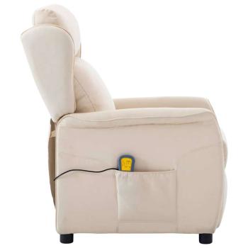 Massagesessel Creme Stoff